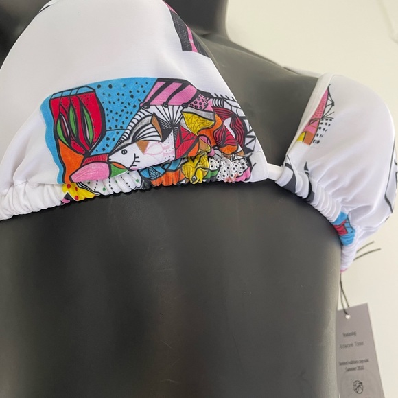 Limited Edition NWT Swiminista x James Peter Henry Art Toss bikini top M - Picture 6 of 10
